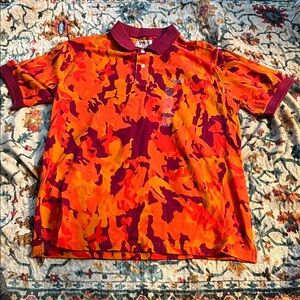 Fox Retro Orange and Red Camouflage Shirt L NEW